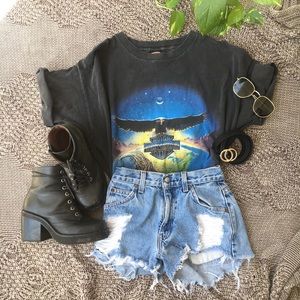Harley Davidson Eagle Night Tee w/ Back Graphic